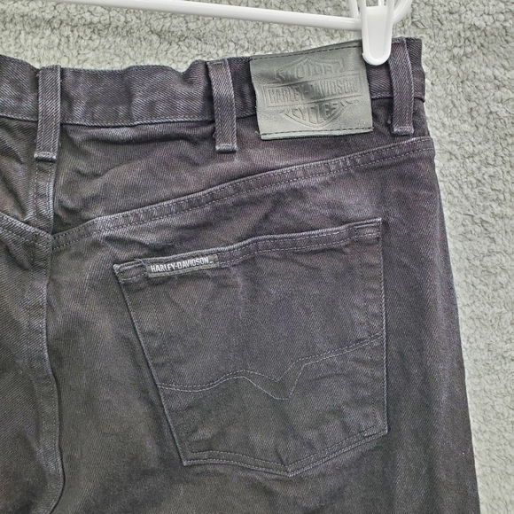 Harley-Davidson Men's Original Traditional Fit Jeans Black Denim Size 40x32 - Picture 8 of 11